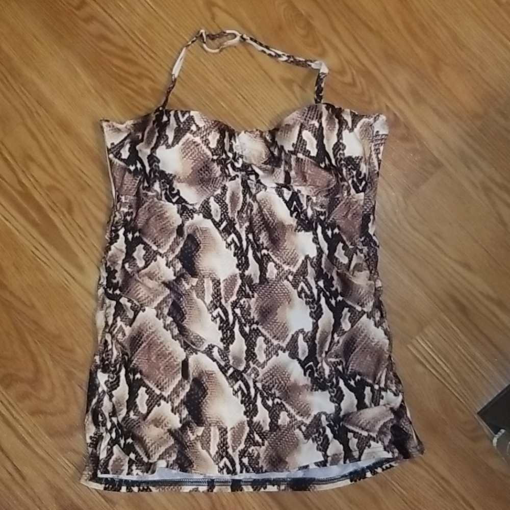 Victoria Secret Snake Skin Print Tankini
